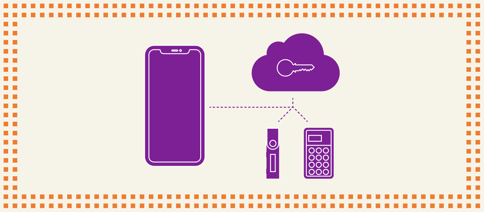 Examples of locations for storing multiple private keys.